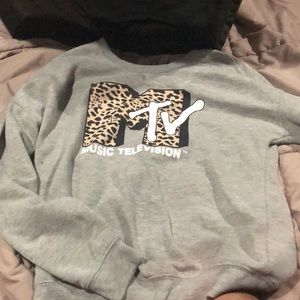Comfy, grey, MTV sweater